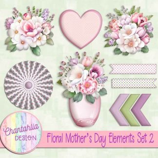 Free design elements in a Floral Mother's Day theme