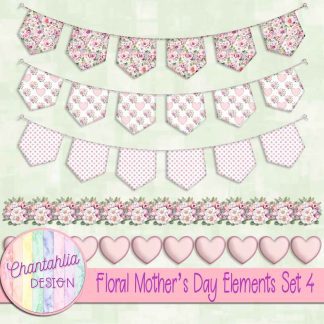Free design elements in a Floral Mother's Day theme