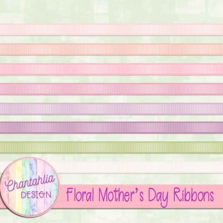 Free ribbons in a Floral Mother's Day theme