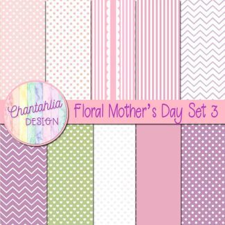 Free digital papers in a Floral Mother's Day theme