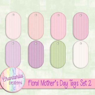 Free tags in a Floral Mother's Day theme