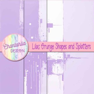Free lilac grunge shapes and splatters digital papers