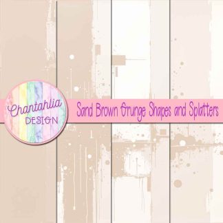 Free sand brown grunge shapes and splatters digital papers