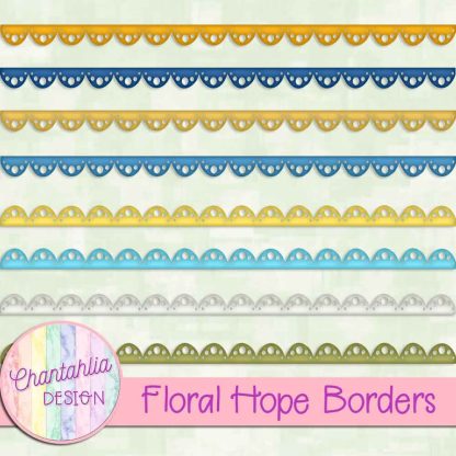 Free borders in a Floral Hope theme