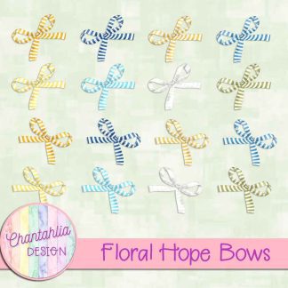 Free bows in a Floral Hope theme