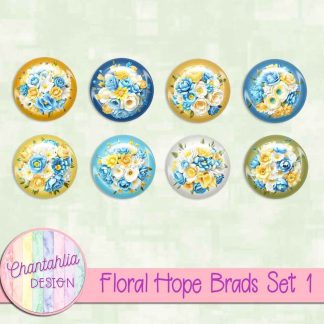 Free brads in a Floral Hope theme