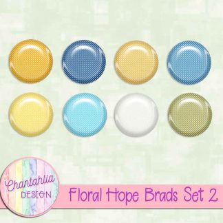 Free brads in a Floral Hope theme