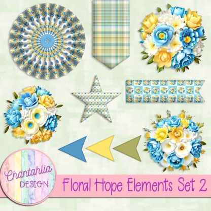 Free design elements in a Floral Hope theme