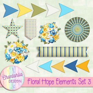 Free design elements in a Floral Hope theme