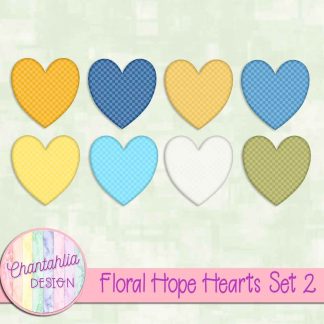 Free hearts in a Floral Hope theme
