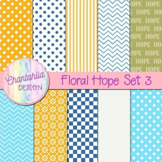 Free digital papers in a Floral Hope theme