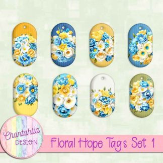 Free tags in a Floral Hope theme