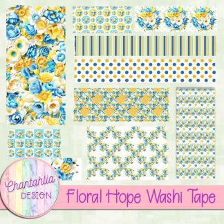 Free washi tape in a Floral Hope theme