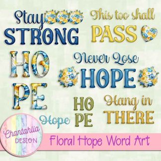 Free word art in a Floral Hope theme