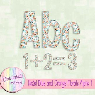 Free alpha in a Pastel Blue and Orange Florals theme