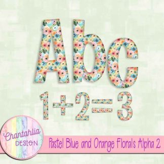 Free alpha in a Pastel Blue and Orange Florals theme