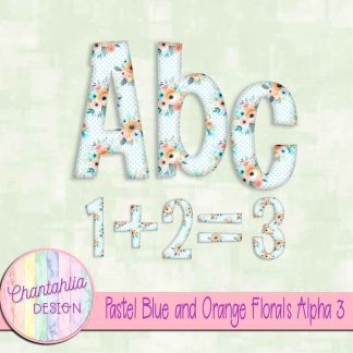 Free alpha in a Pastel Blue and Orange Florals theme