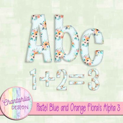 Free alpha in a Pastel Blue and Orange Florals theme
