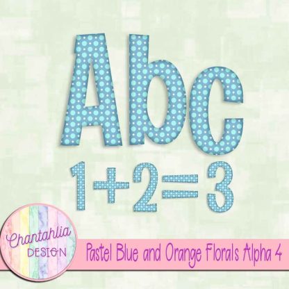Free alpha in a Pastel Blue and Orange Florals theme