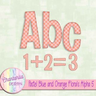 Free alpha in a Pastel Blue and Orange Florals theme