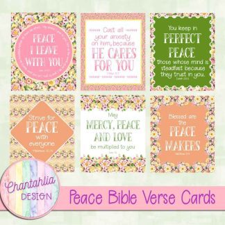 Free Bible Verse Cards in a Peace theme