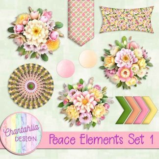 Free design elements in a Peace theme