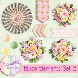 Free design elements in a Peace theme