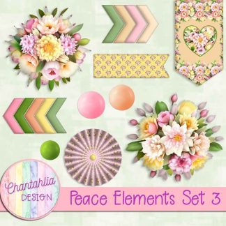Free design elements in a Peace theme