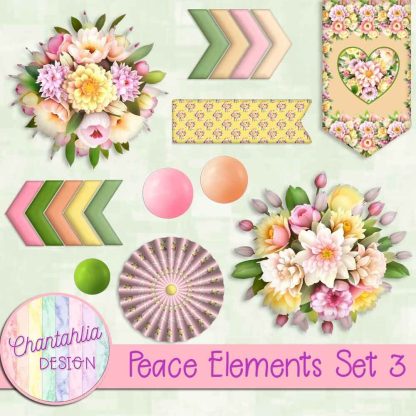 Free design elements in a Peace theme