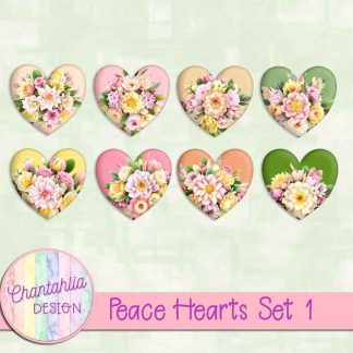 Free hearts in a Peace theme