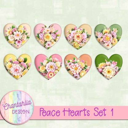 Free hearts in a Peace theme
