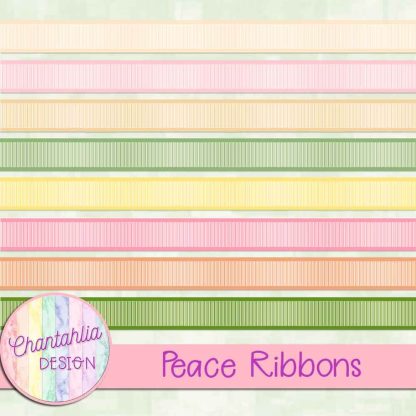 Free ribbons in a Peace theme
