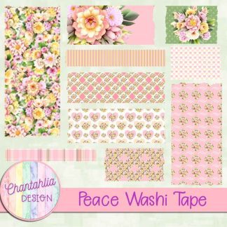 Free washi tape in a Peace theme