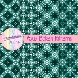 Free aqua bokeh patterns digital papers