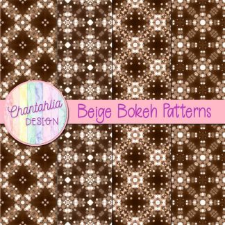 Free beige bokeh patterns digital papers