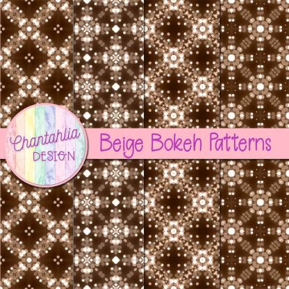 Free beige bokeh patterns digital papers