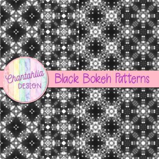 Free black bokeh patterns digital papers