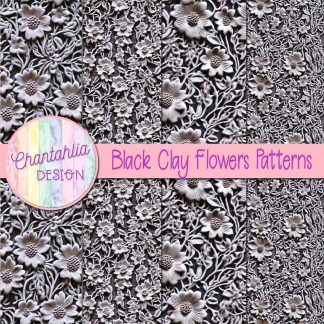 Free black clay flowers patterns