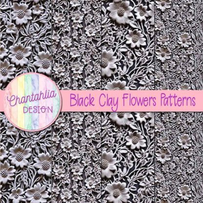Free black clay flowers patterns