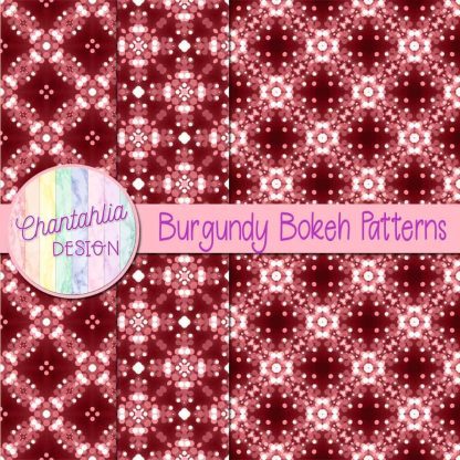 Free burgundy bokeh patterns digital papers
