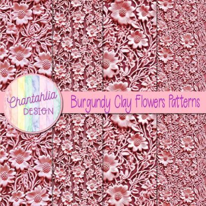 Free burgundy clay flowers patterns