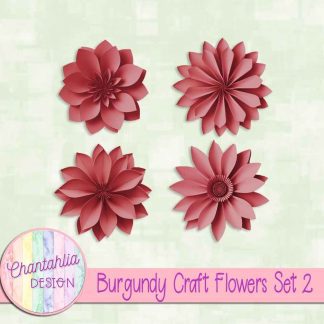 Free burgundy craft flowers