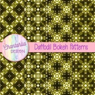 Free daffodil bokeh patterns digital papers