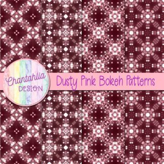 Free dusty pink bokeh patterns digital papers