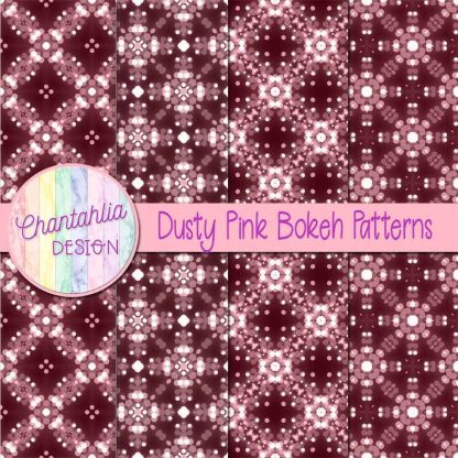 Free dusty pink bokeh patterns digital papers