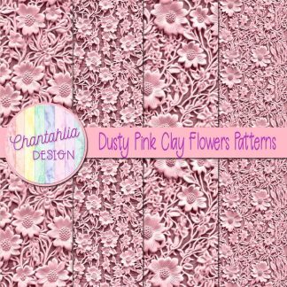 Free dusty pink clay flowers patterns