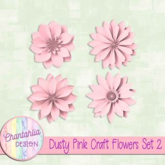 Free dusty pink craft flowers