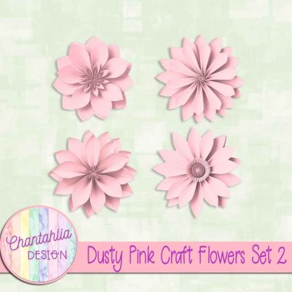 Free dusty pink craft flowers
