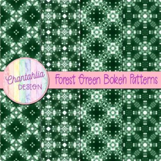 Free forest green bokeh patterns digital papers