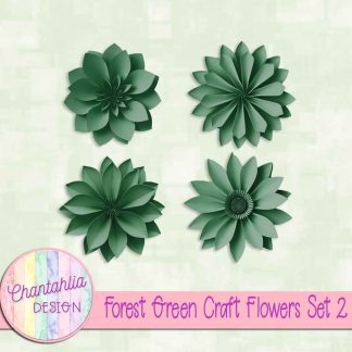 Free forest green craft flowers